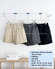 Quần Short Số 151-B 1212 Kaki Lật Lai LT New