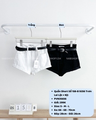 Quần Short Số 158-B 9256 Trơn Lai Lật + Nịt