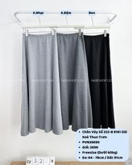 Chân Váy Số 322-B 8161 Dài Xoè Thun Trơn