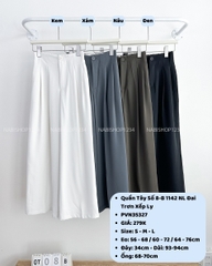 Quần Tây Số 8-B 1142 NL Đai Trơn Xếp Ly