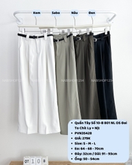 Quần Tây Số 10-B 801 NL OS Đai To Chít Ly+Nịt