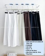 Quần Kaki Số 114-M 25082 OR 2 Đai + Nịt