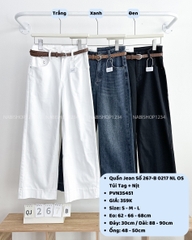 Quần Jean Số 267-B 0217 NL OS Túi Tag + Nịt