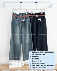 Quần Jean Số 275-B 6796 NL OS Túi Thêu Cún+Nịt