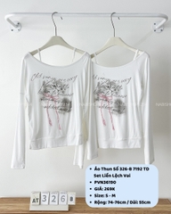 Áo Thun Số 326-B 7192 TD Set Liền Lệch Vai