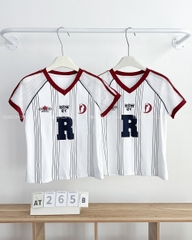 Áo Thun Số 265-B 3508 Cổ Tim Tay Lưới R