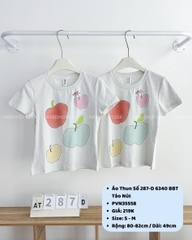 Áo Thun Số 287-D 6340 BBT Táo Nút