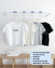 Áo Thun Số 269-B 33693 TN Thêu Trái Cây