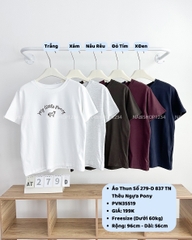 Áo Thun Số 279-D 837 TN Thêu Ngựa Pony