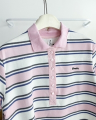 Áo thun Số 257-B 6397 TN Polo Kẻ Chữ Breathe