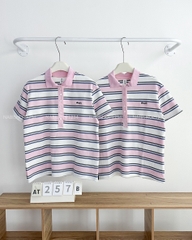 Áo thun Số 257-B 6397 TN Polo Kẻ Chữ Breathe