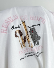 Áo Thun Số 255-D 6025 TN Raglan 3 Cún