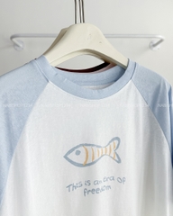 Áo Thun Số 256-D 6022 TN Raglan Cá