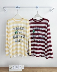 Áo Thun Số 267-B 6313 TD Kẻ Today+3 Sticker