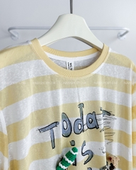 Áo Thun Số 267-B 6313 TD Kẻ Today+3 Sticker