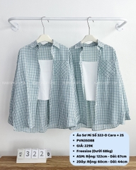 Áo Sơ Mi Số 322-D 6025 TD Caro + 2 Dây