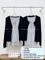 Áo Kiểu Số 314-M 2676 Set CDG + SN BBD