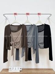 Áo Kiểu Số 315-M 1522 Set CDG+3 Lỗ Kẻ Dây