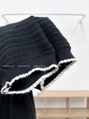 Áo Len Số 118-C Polo Hoạ Tiết Nổi Kẻ Ngang