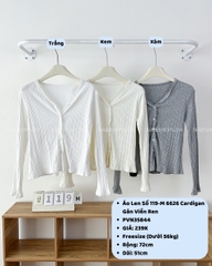 Áo Len Số 119-M 6626 Cardigan Gân Viền Ren