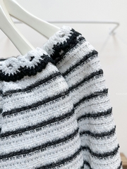 Áo Len Số 120-C 2299 Trễ Vai Kẻ