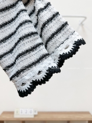 Áo Len Số 120-C 2299 Trễ Vai Kẻ