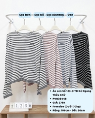 Áo Len Số 123-D TD Kẻ Ngang Thêu Chữ