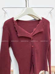 Áo Len Số 127-A TD Gân Cổ Ren