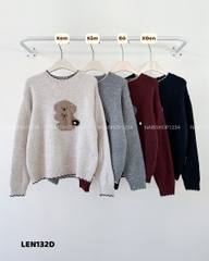 (G30K) Áo Len Số 132-D TD Cún Đính Hoa