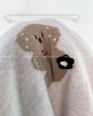 (G30K) Áo Len Số 132-D TD Cún Đính Hoa