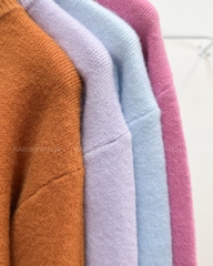 (G30K) Áo Len Số 135-D TD Trơn Tag Cổ Lai Bo