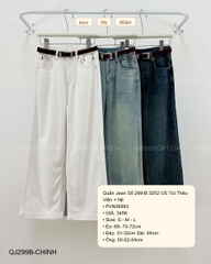 Quần Jean Số 299-B 3252 OS Túi Thêu Viền + Nịt