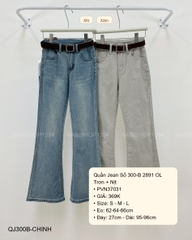 Quần Jean Số 300-B 2891 OL Trơn + Nịt