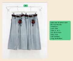 Quần Jean Số 304-B 13001 OR Trơn+Nịt Gấu
