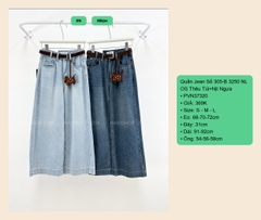Quần Jean Số 305-B 3250 NL OS Thêu Túi+Nịt Ngựa