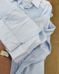 S20 Áo Sơ Mi Số 252-D 0023 TD Thêu Nơ Đôi