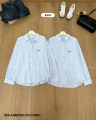 S20 Áo Sơ Mi Số 252-D 0023 TD Thêu Nơ Đôi
