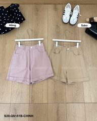 S20 Quần Short Số 151-B 1212 Kaki Lật Lai LT New