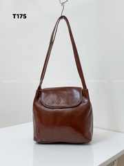 Túi Số 175-E 9916 Da 2 Dây Trơn Nắp Gập