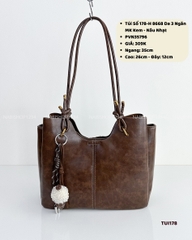 Túi Số 178-H 8668 Da 3 Ngăn + MK Kem