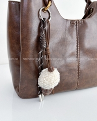 Túi Số 178-H 8668 Da 3 Ngăn + MK Kem