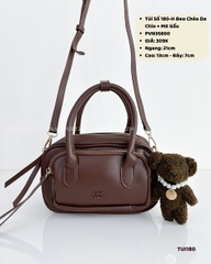 Túi Số 180-H Đeo Chéo Da Chio + MK Gấu