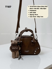 Túi Số 187-H Đeo Chéo Chio Đinh + MK Gấu