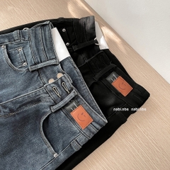 (SC99K) 1105 Quần Jean Ôm Sticker Mặt Cười