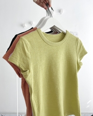 (SC99K) Áo Croptop Số 118-B 8682 Trơn Tay Hến