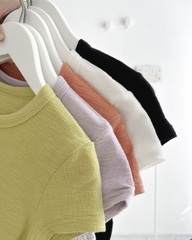 (SC99K) Áo Croptop Số 118-B 8682 Trơn Tay Hến
