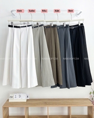 Chân Váy Số 197-A 9906 Dài Xếp Ly Kèm Nịt