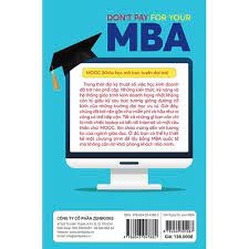 Don't pay for your MBA (Học MBA theo cách của bạn) -138000đ -ZENBOOKS -Sách kỹ năng