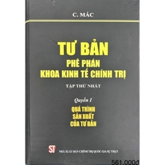 Tư bản phê phán khoa kinh tế chính trị (Bộ 4 cuốn) - NXB Chính Trị QG Sự Thật 1tr734k