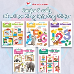 Combo 5 cuốn Bé vui học Tiếng Anh cùng Sticker - Tân Việt 275k
